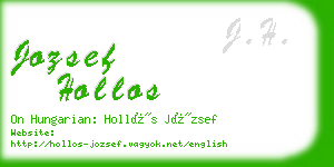 jozsef hollos business card